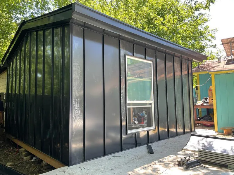 Black standing seam metal wall panels for Metal Roof Installation in Litchfield Beach